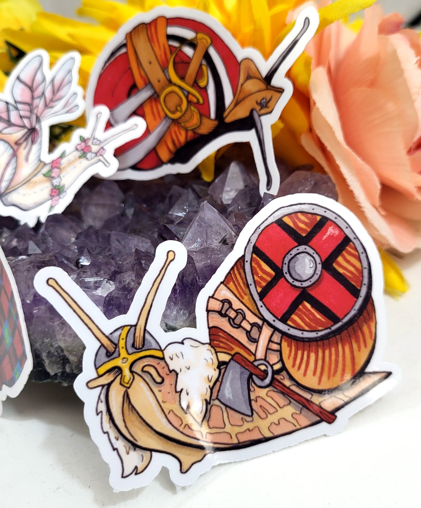 Snails Go to the Renaissance Faire Sticker Set