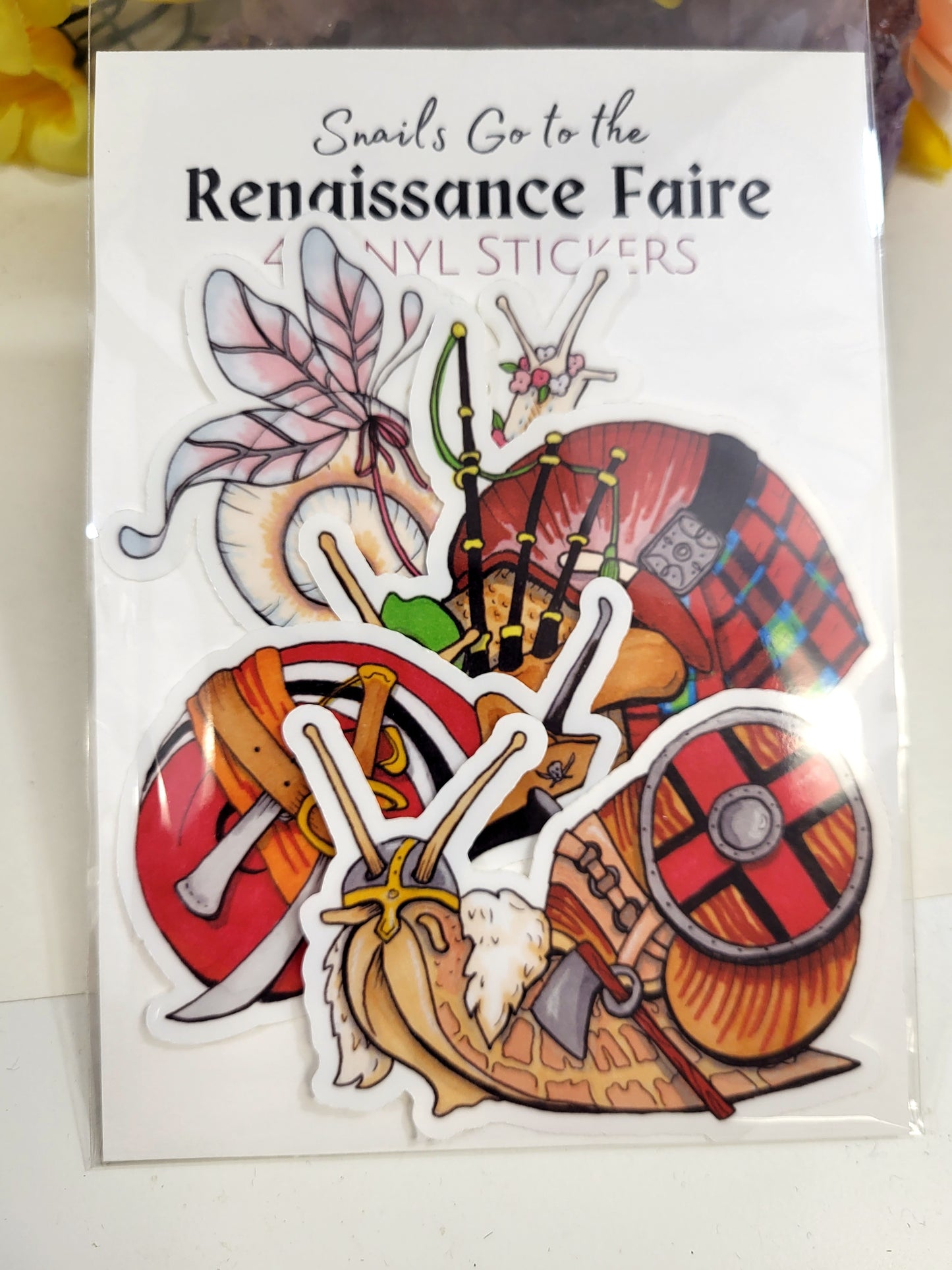 Snails Go to the Renaissance Faire Sticker Set