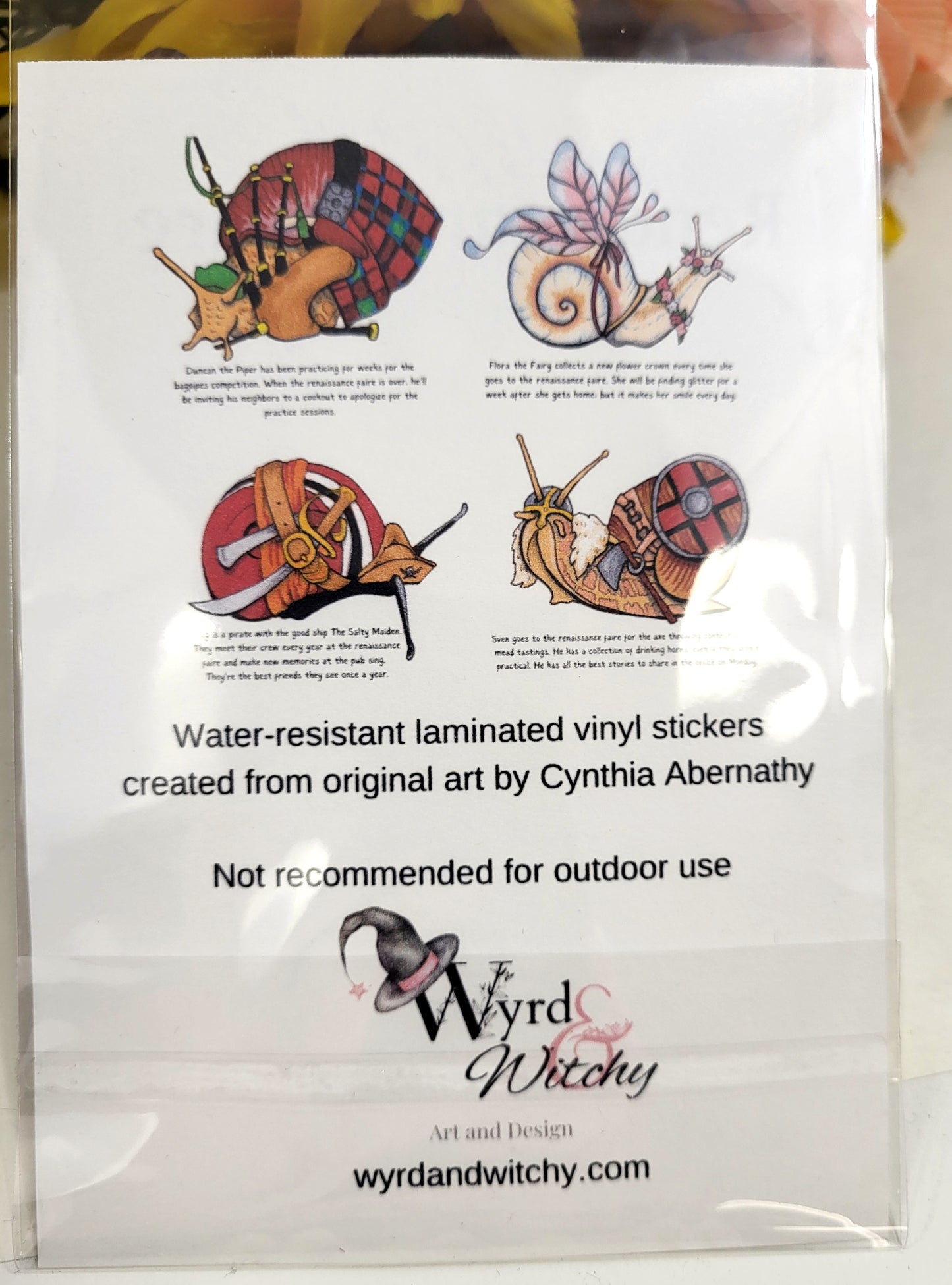 Snails Go to the Renaissance Faire Sticker Set