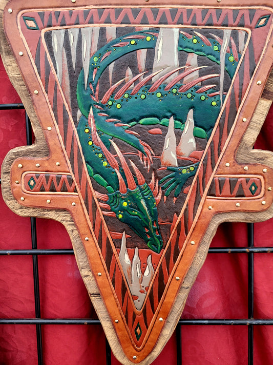 Elemental Dragon of Earth Leather Art