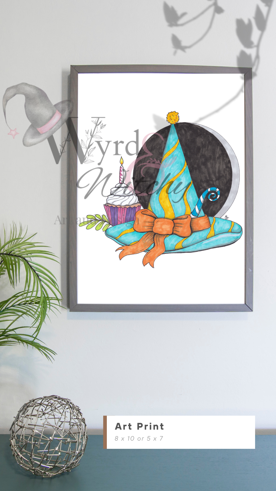 Birthday Witch Hat Print