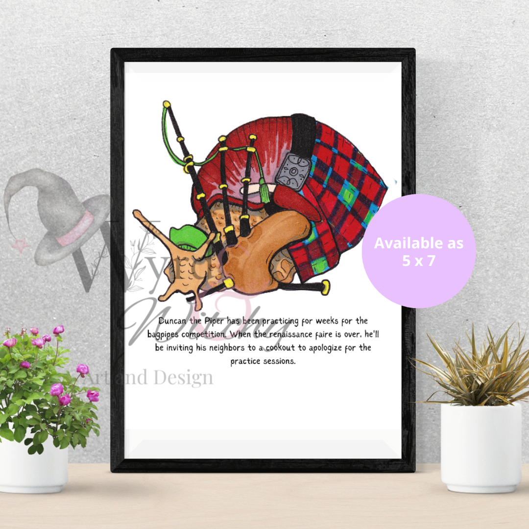 Snails Go to the Renaissance Fair Art Print