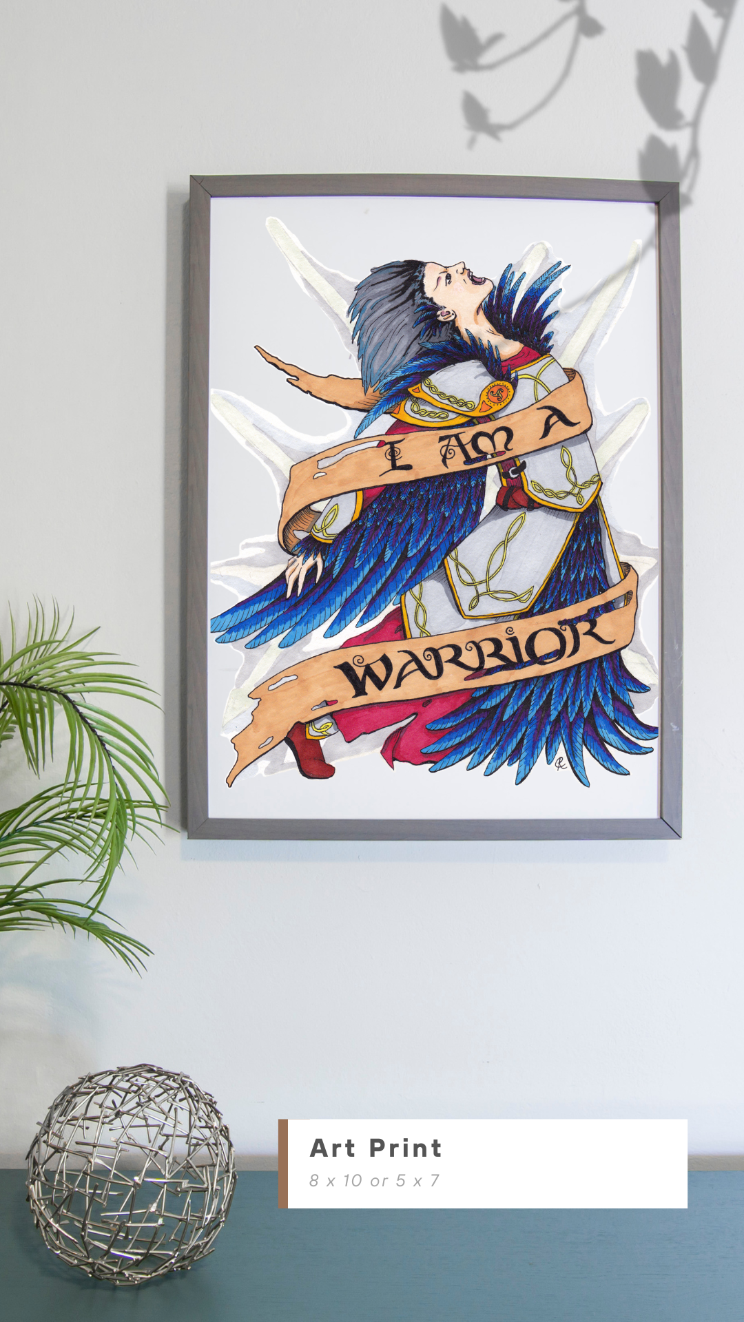 I Am A Warrior Morrigan Art Print