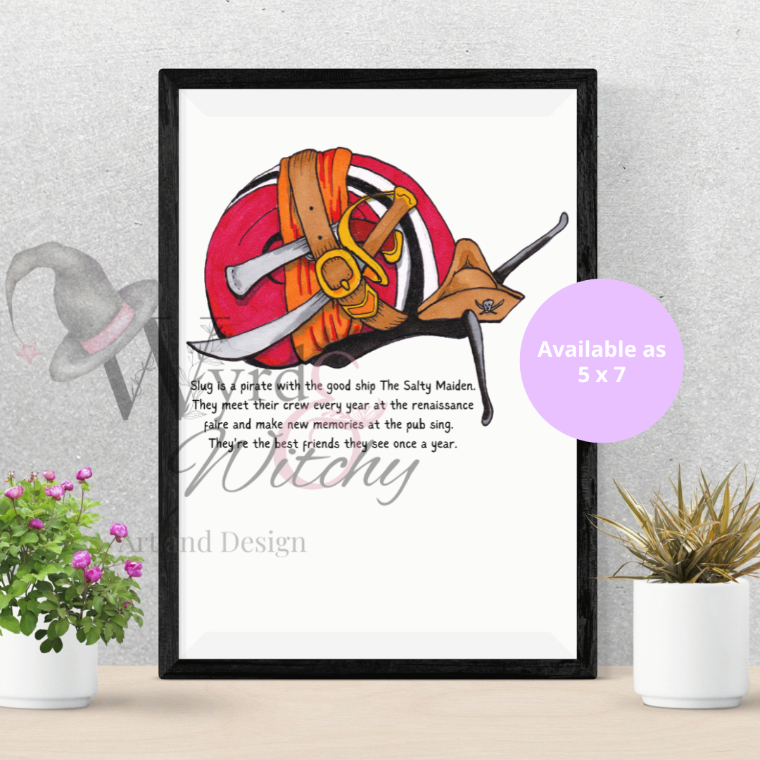 Snails Go to the Renaissance Fair Art Print