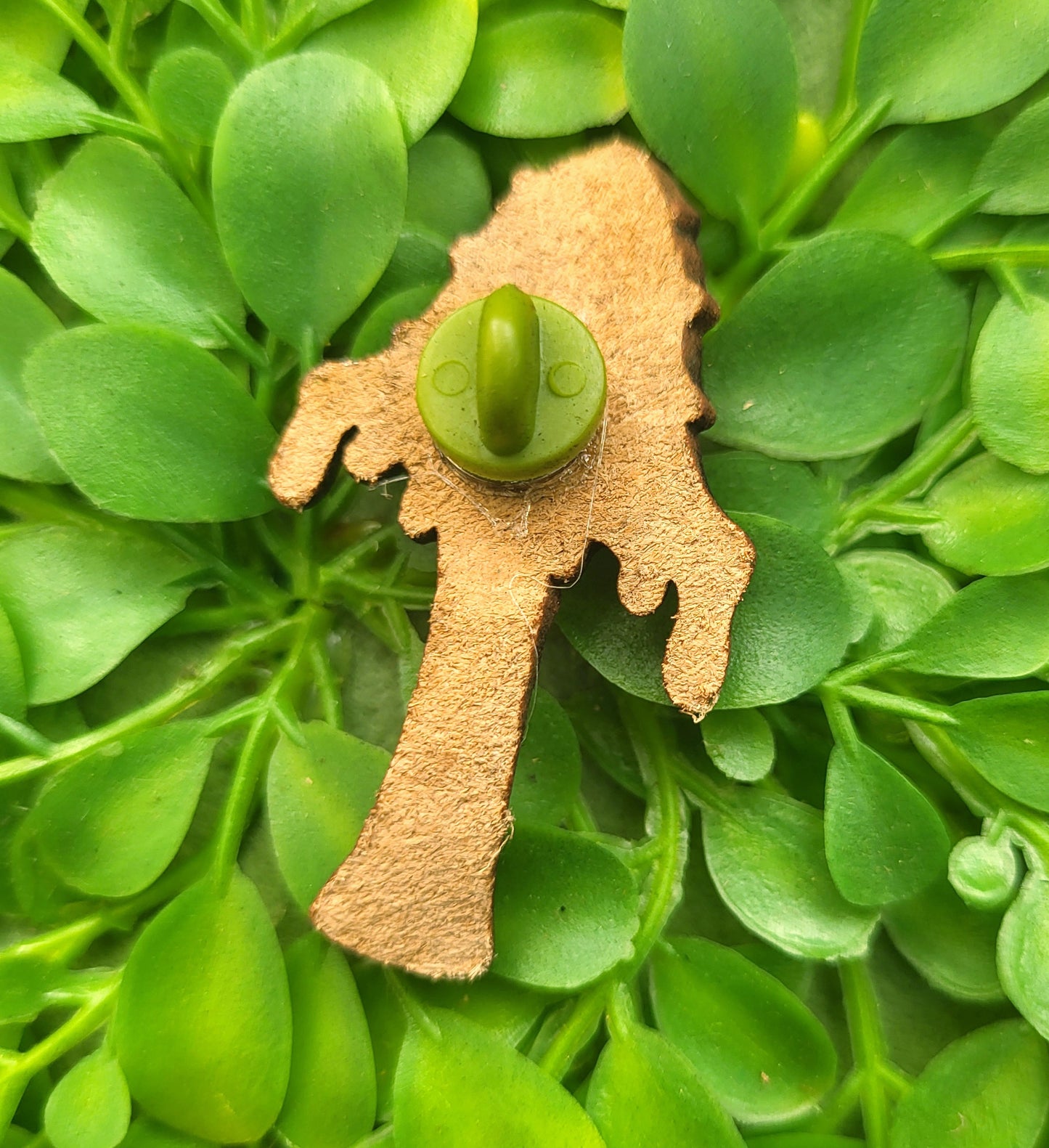 Inky Cap Mushroom Leather Pin