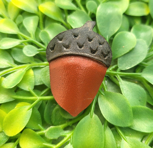 Acorn Leather Pin