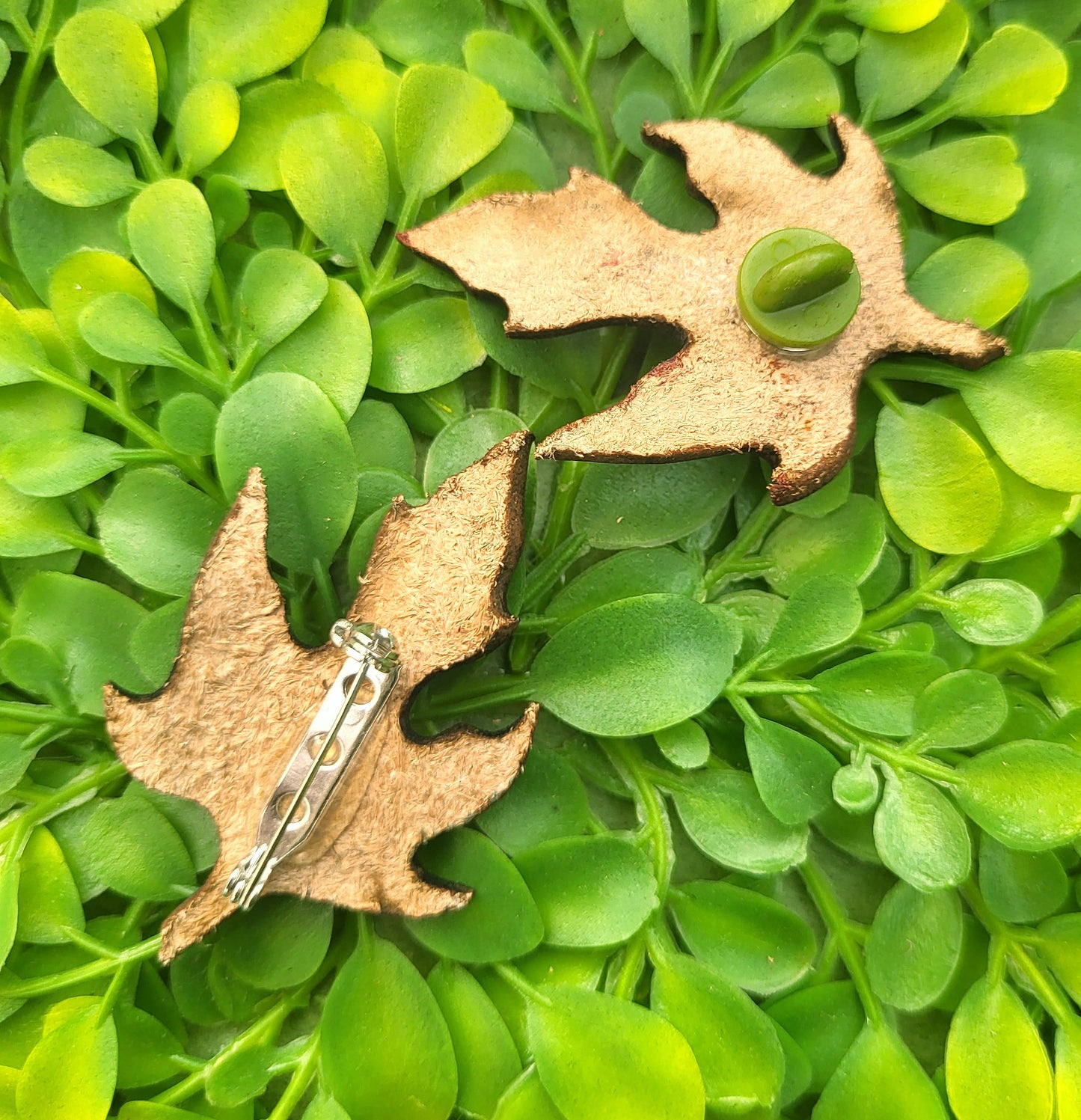 Mini Maple Leaf Leather Pin