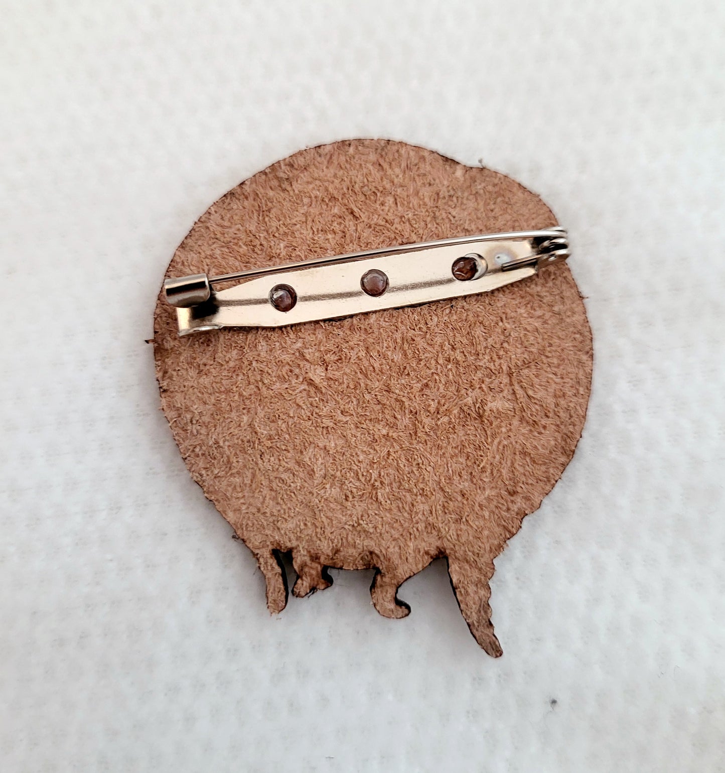 Octopus with a Pumpkin Leather Pin - October 2025 Limited Edition