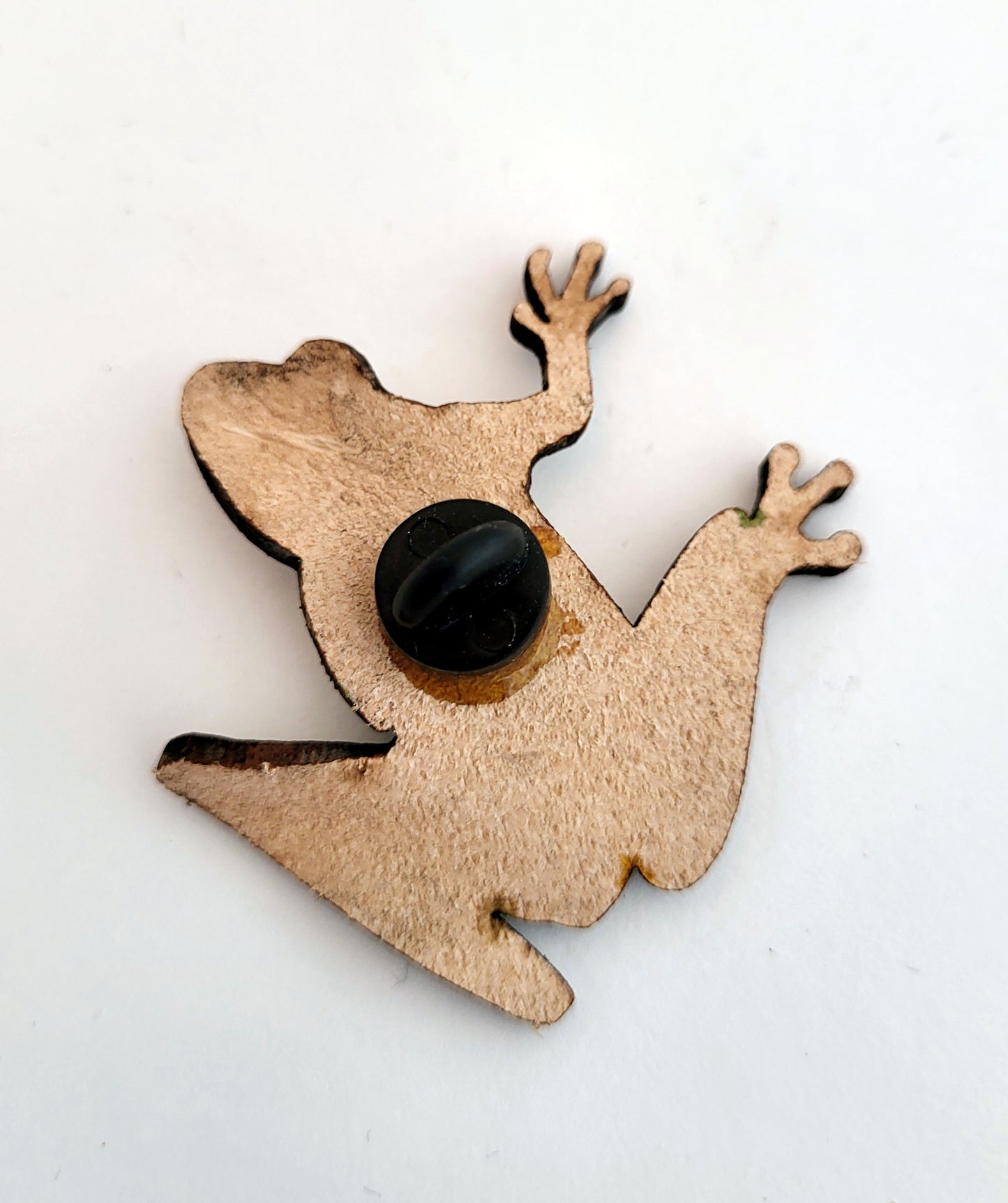 Tree Frog Leather Nature Art Animal Pin