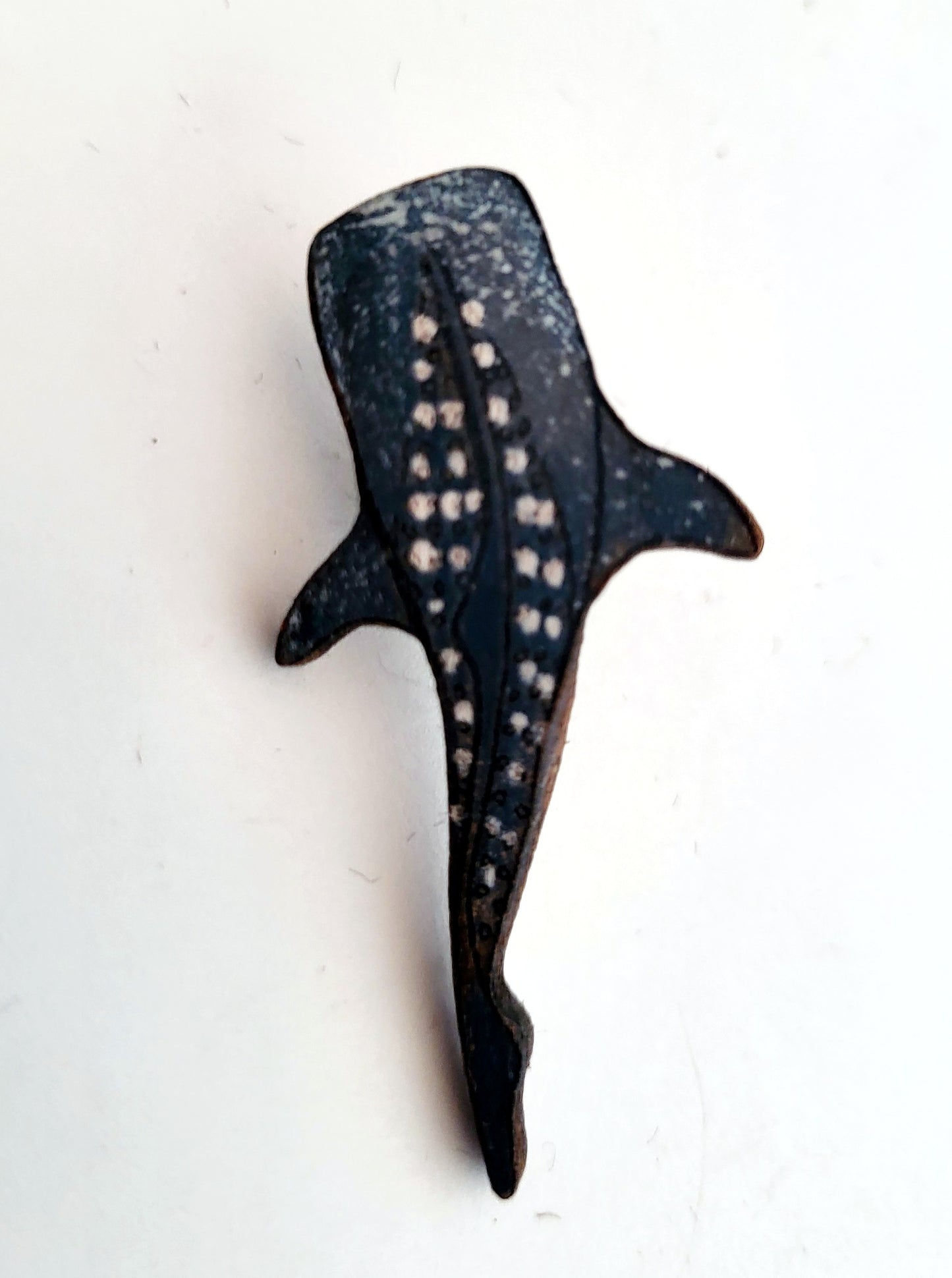 Whale Shark Leather Nature Art Animal Pin