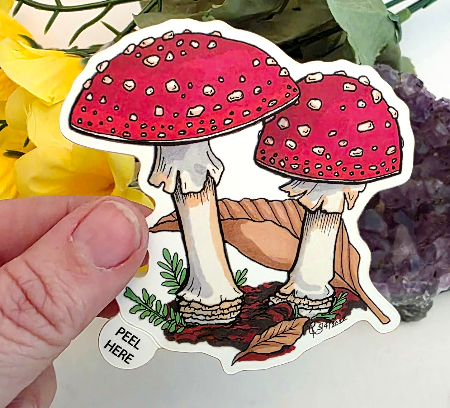 Fly Amanita Mushroom Vinyl Sticker