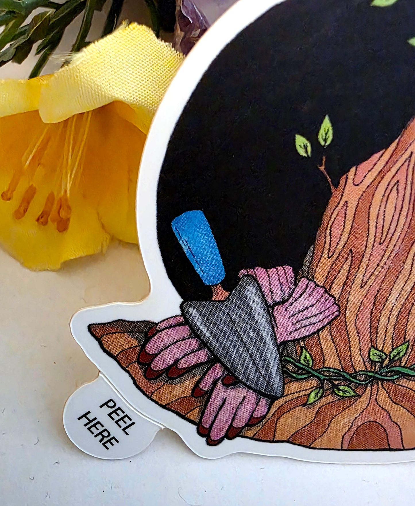 Arbor Day Witch Hat Vinyl Sticker