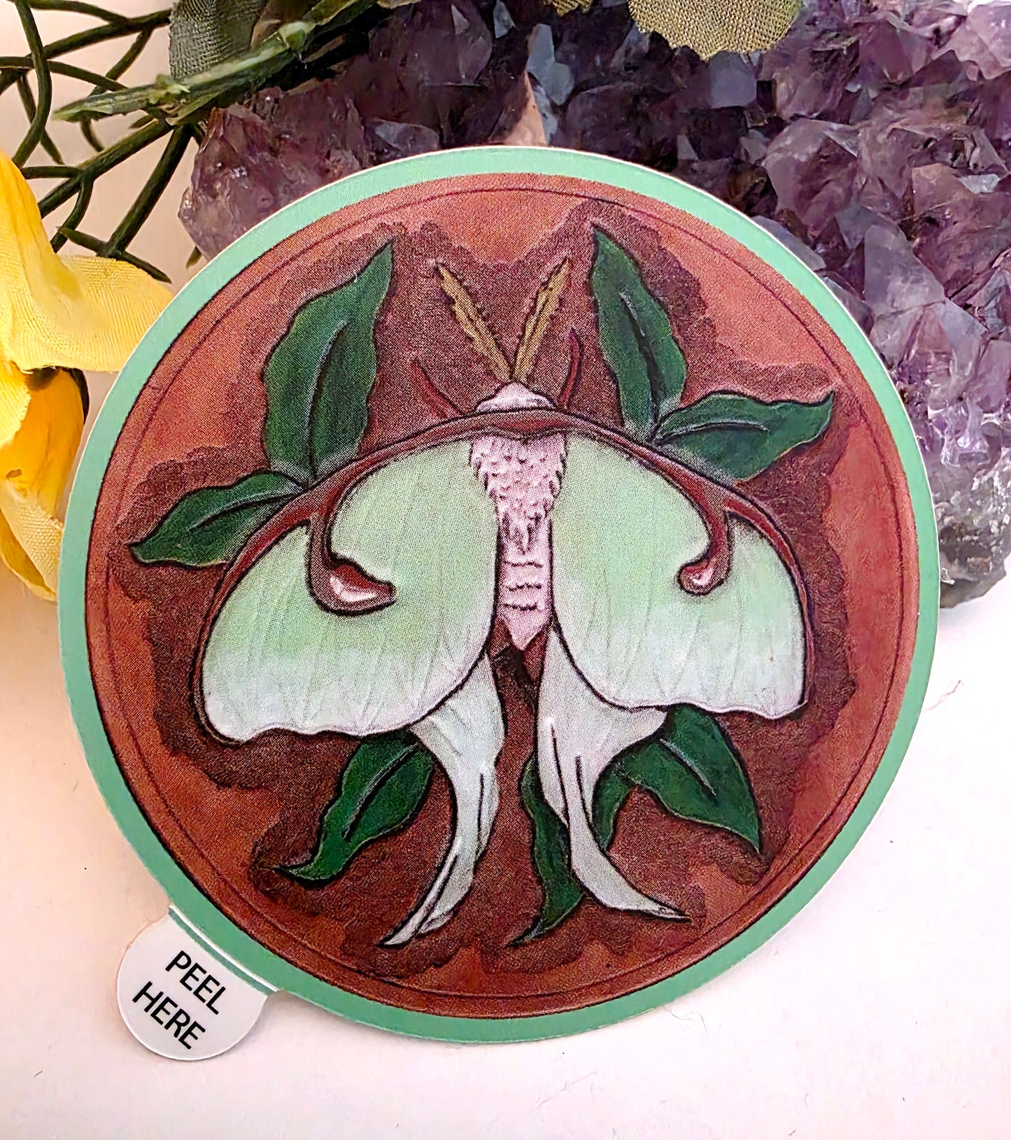 Mega Moth Round Sticker