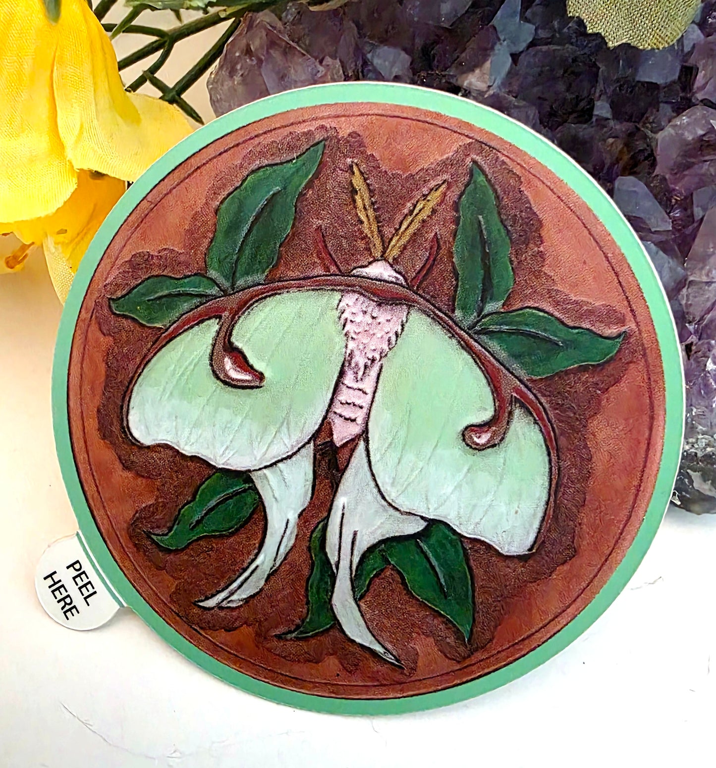 Mega Moth Round Sticker