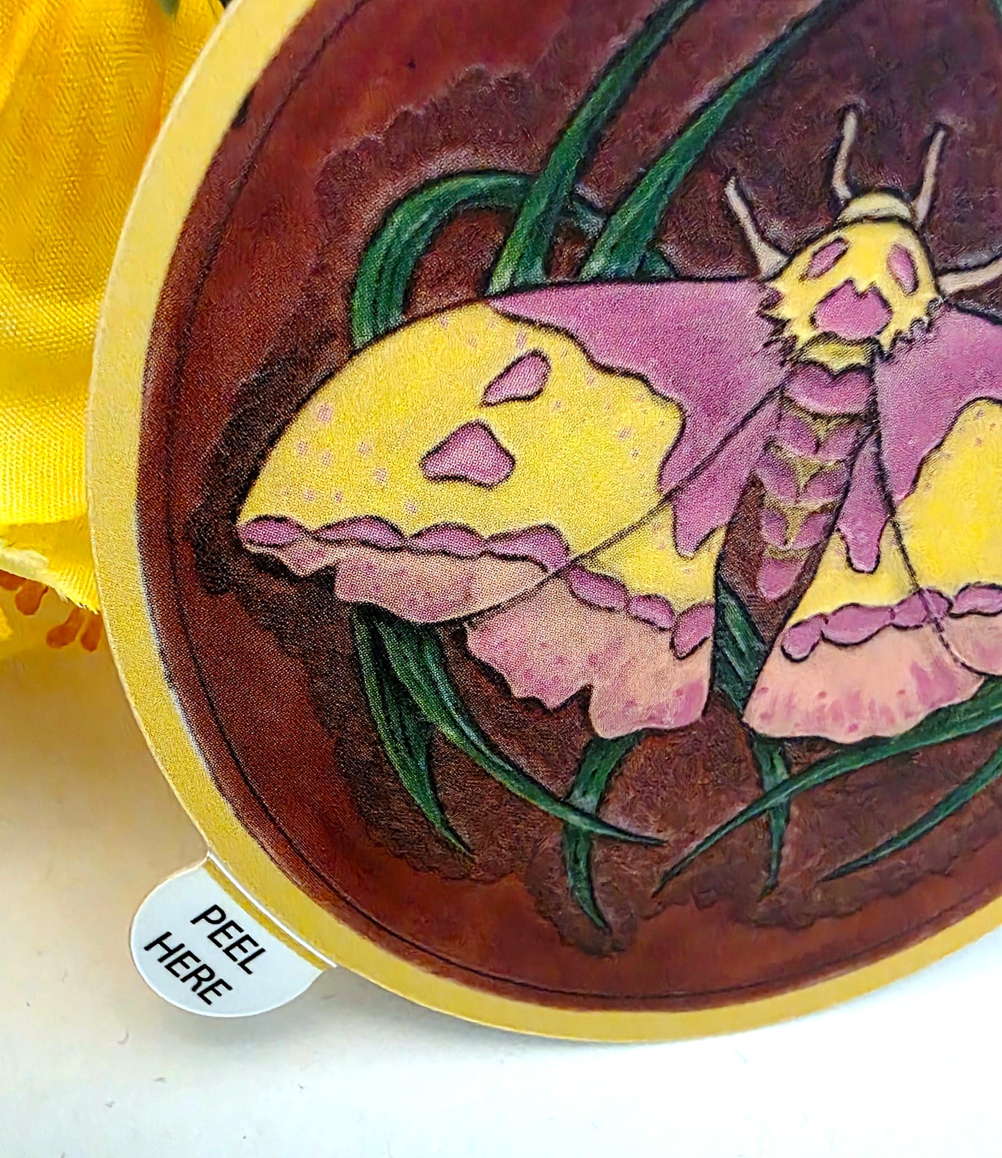Mega Moth Round Sticker