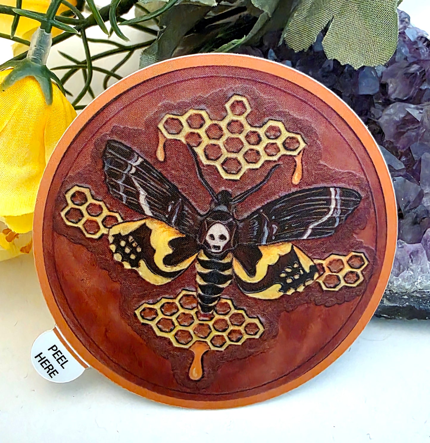 Mega Moth Round Sticker