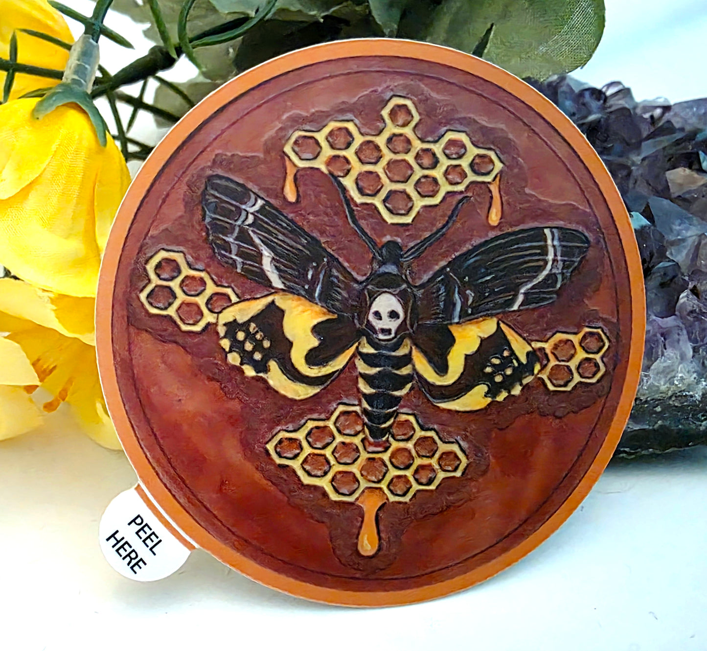 Mega Moth Round Sticker