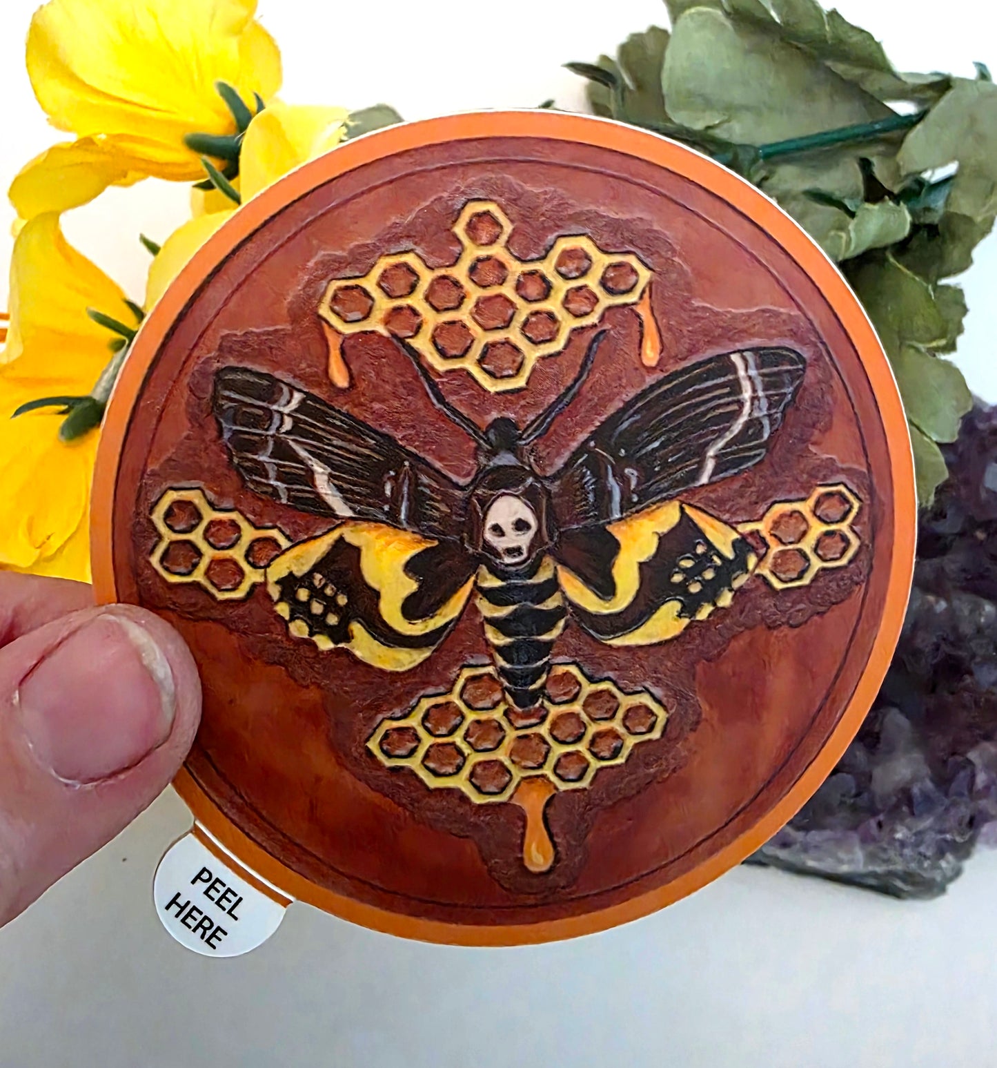 Mega Moth Round Sticker