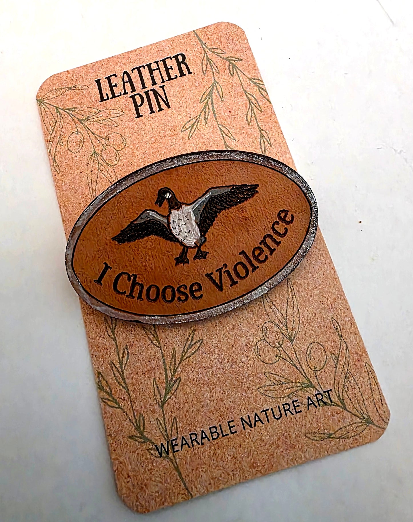Canadian Goose Pin - I Choose Violence
