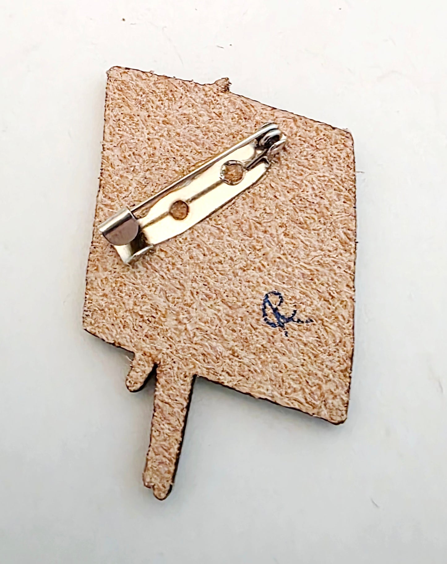 Eastern Bluebird Leather Pin - April 2026 Limited Edition