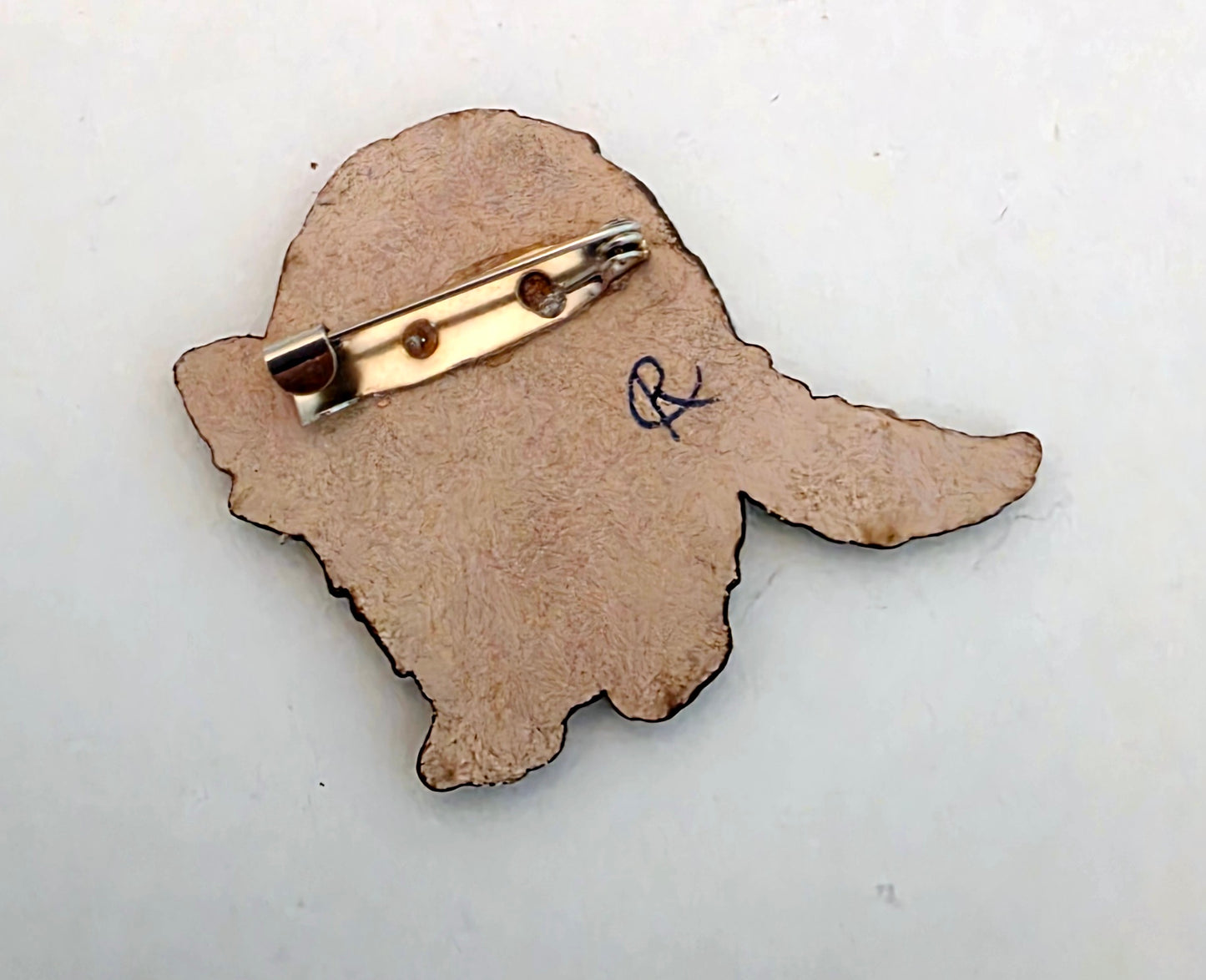 Raccoon Leather Nature Art Animal Pin