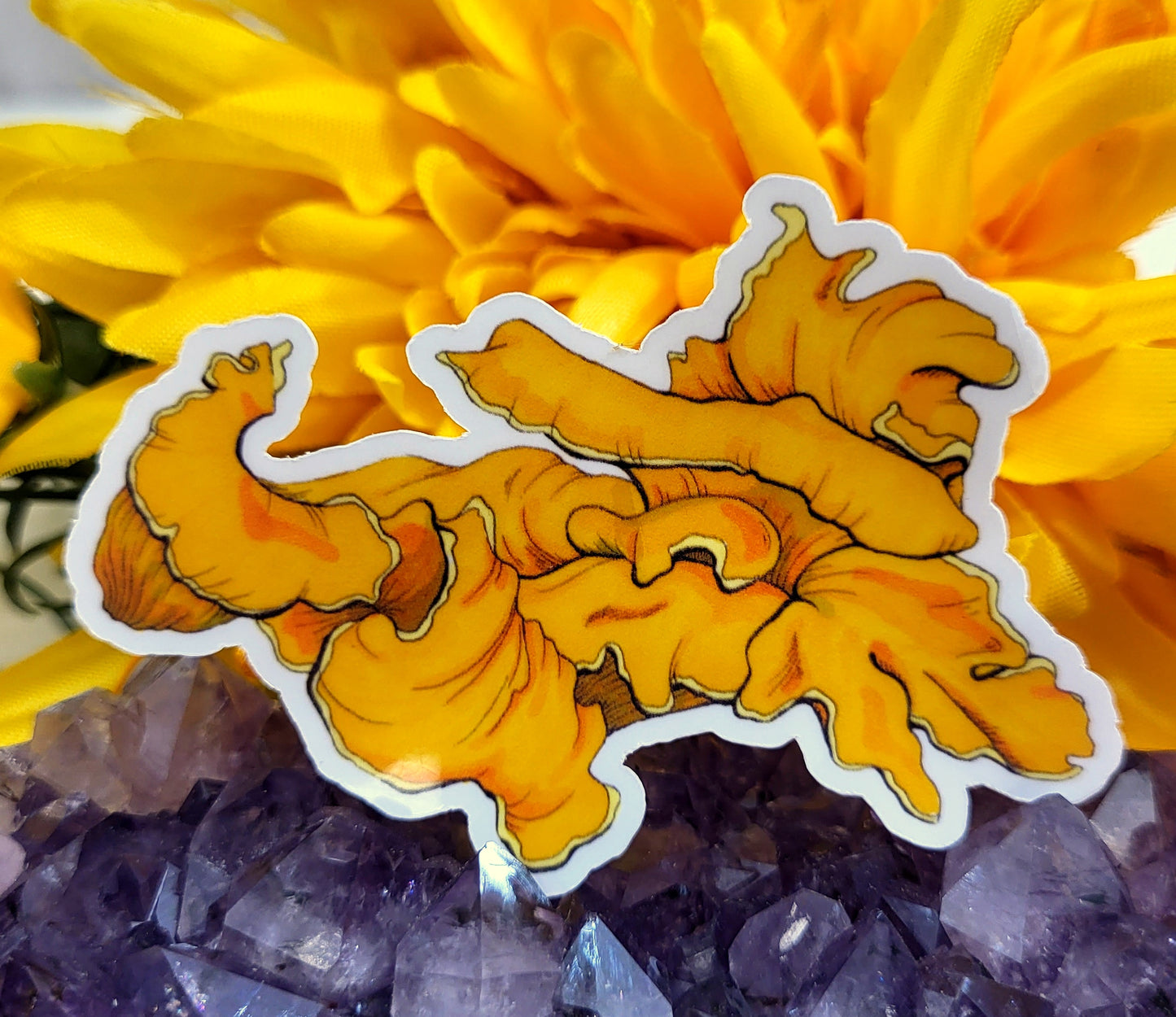 Chanterelle Mushroom Vinyl Sticker