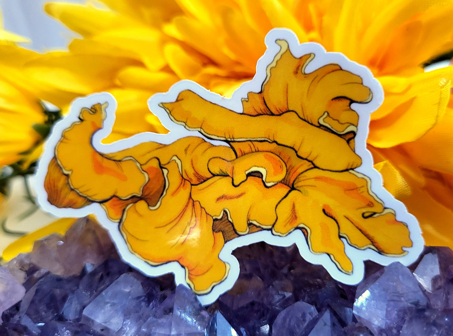 Chanterelle Mushroom Vinyl Sticker