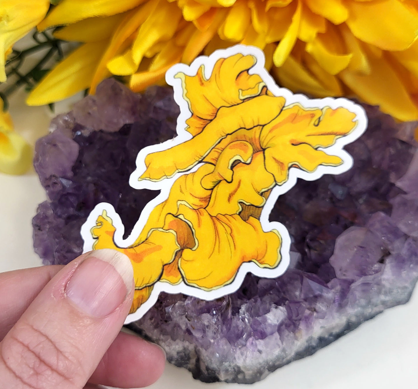 Chanterelle Mushroom Vinyl Sticker