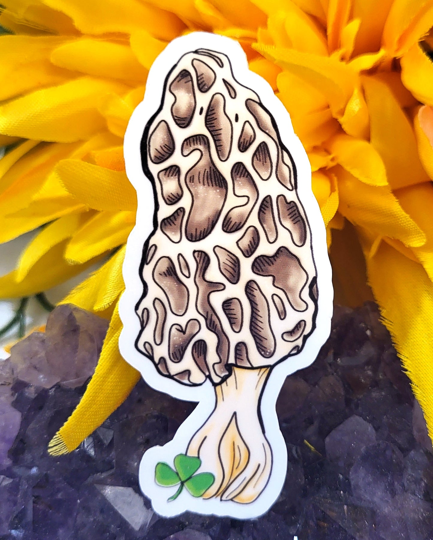 Morel Mushroom Vinyl Sticker