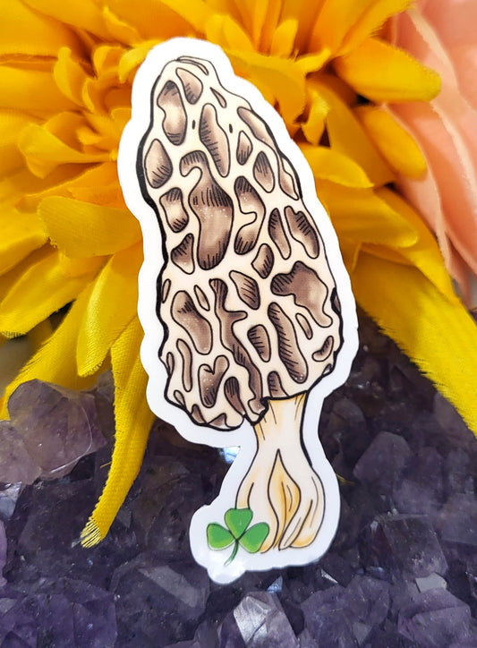 Morel Mushroom Vinyl Sticker