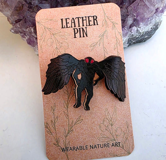 Mothman Cryptid Art Pin
