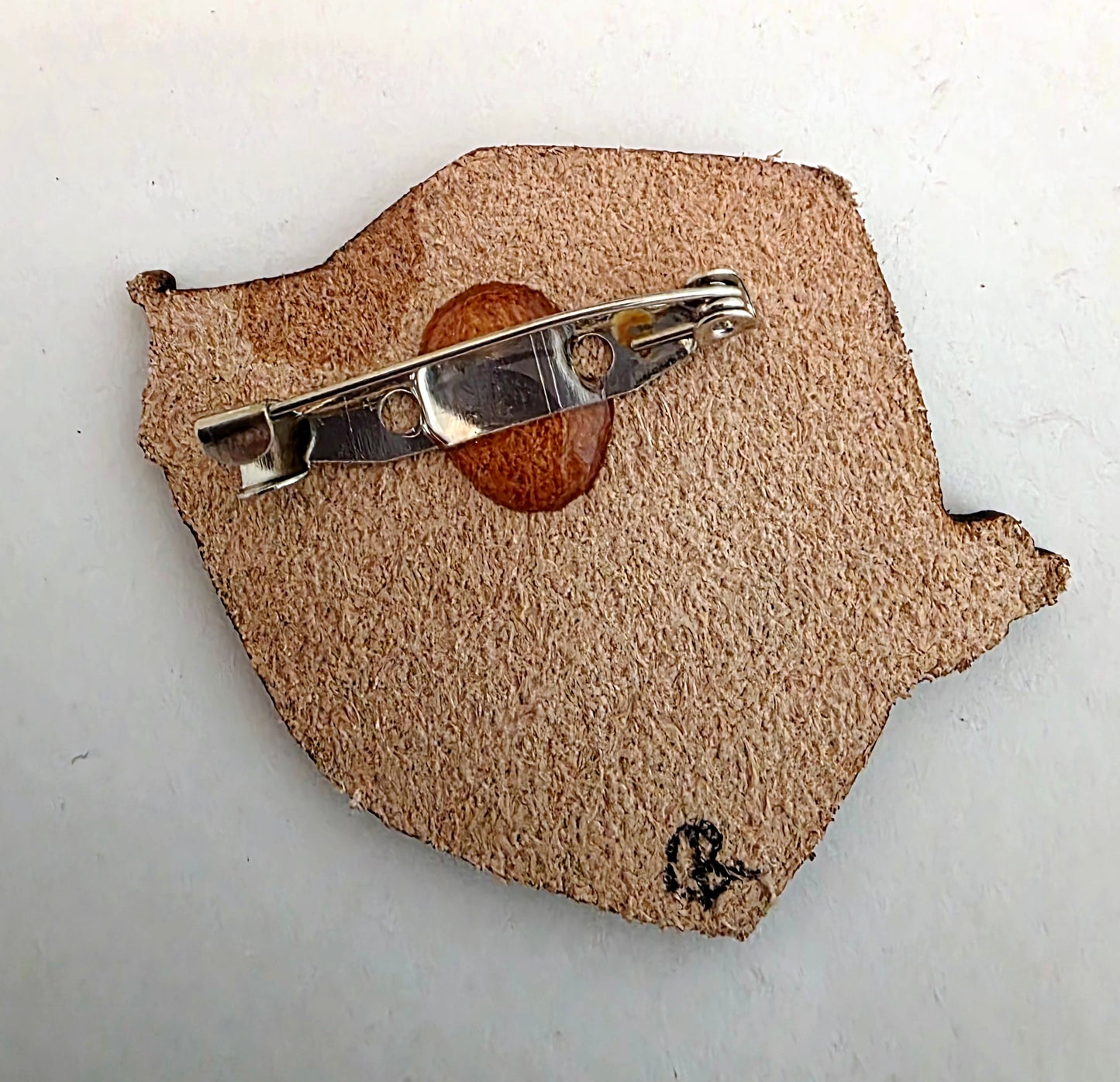 Medieval Noble Lady Snail Leather Pin - May 2026 Limited Edition