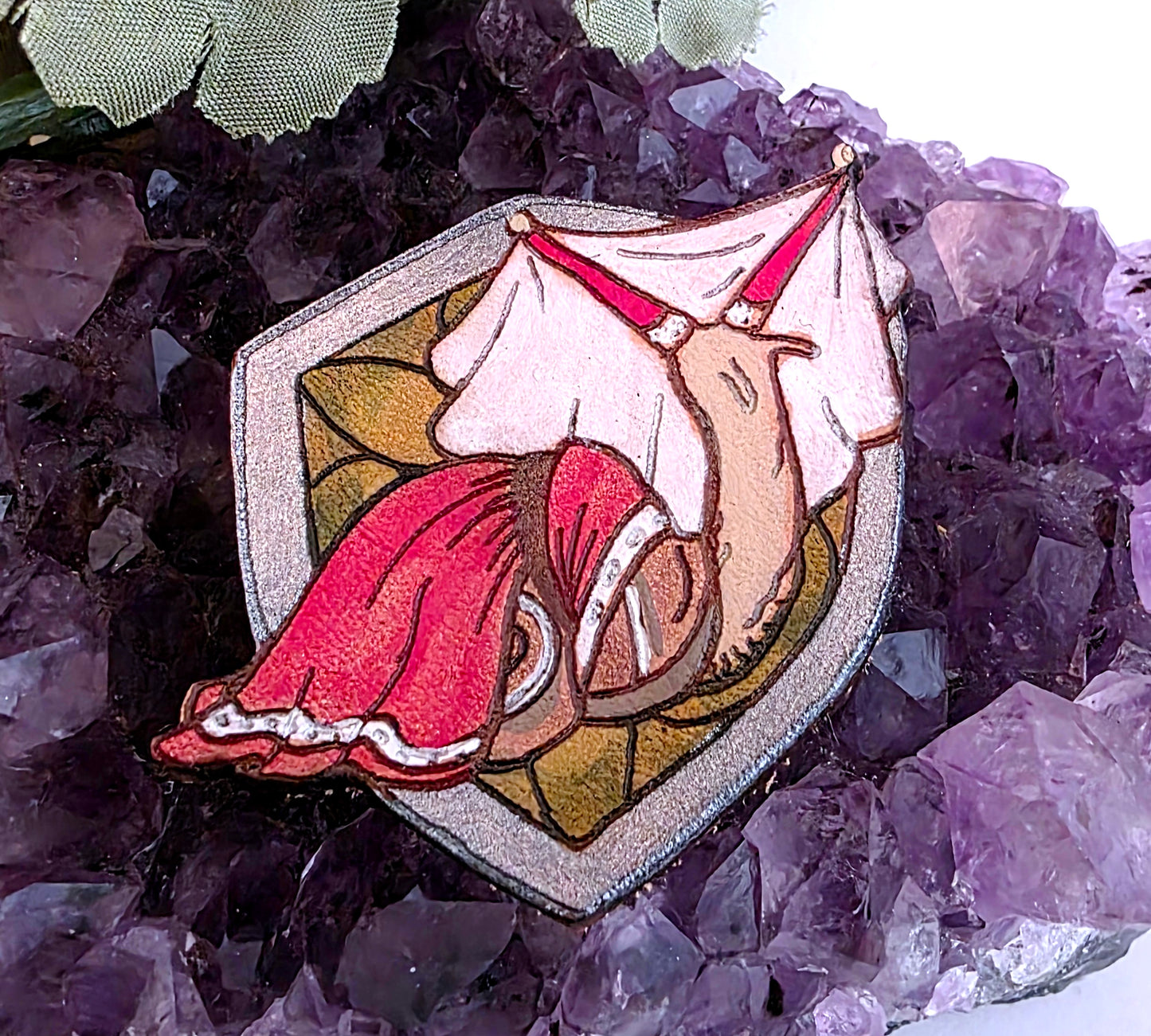 Medieval Noble Lady Snail Leather Pin - May 2026 Limited Edition