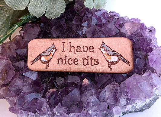 Nice Tits Nature Art Bird Humor Animal Pin