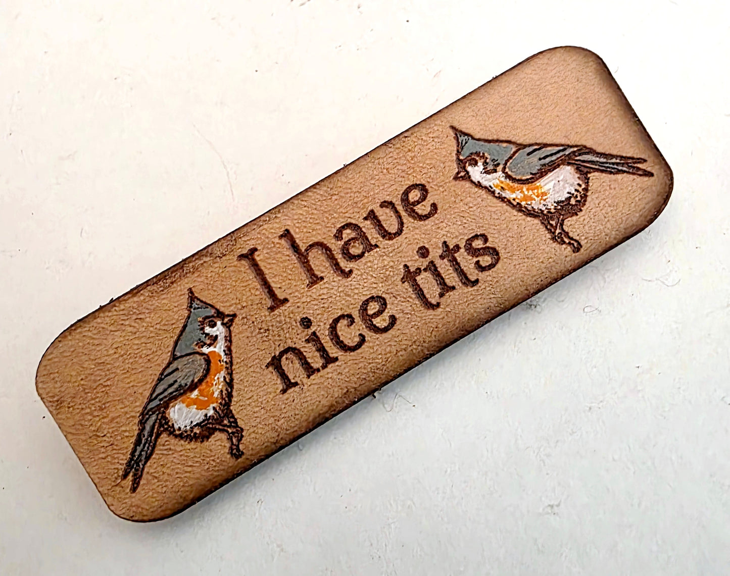 Nice Tits Nature Art Bird Humor Animal Pin