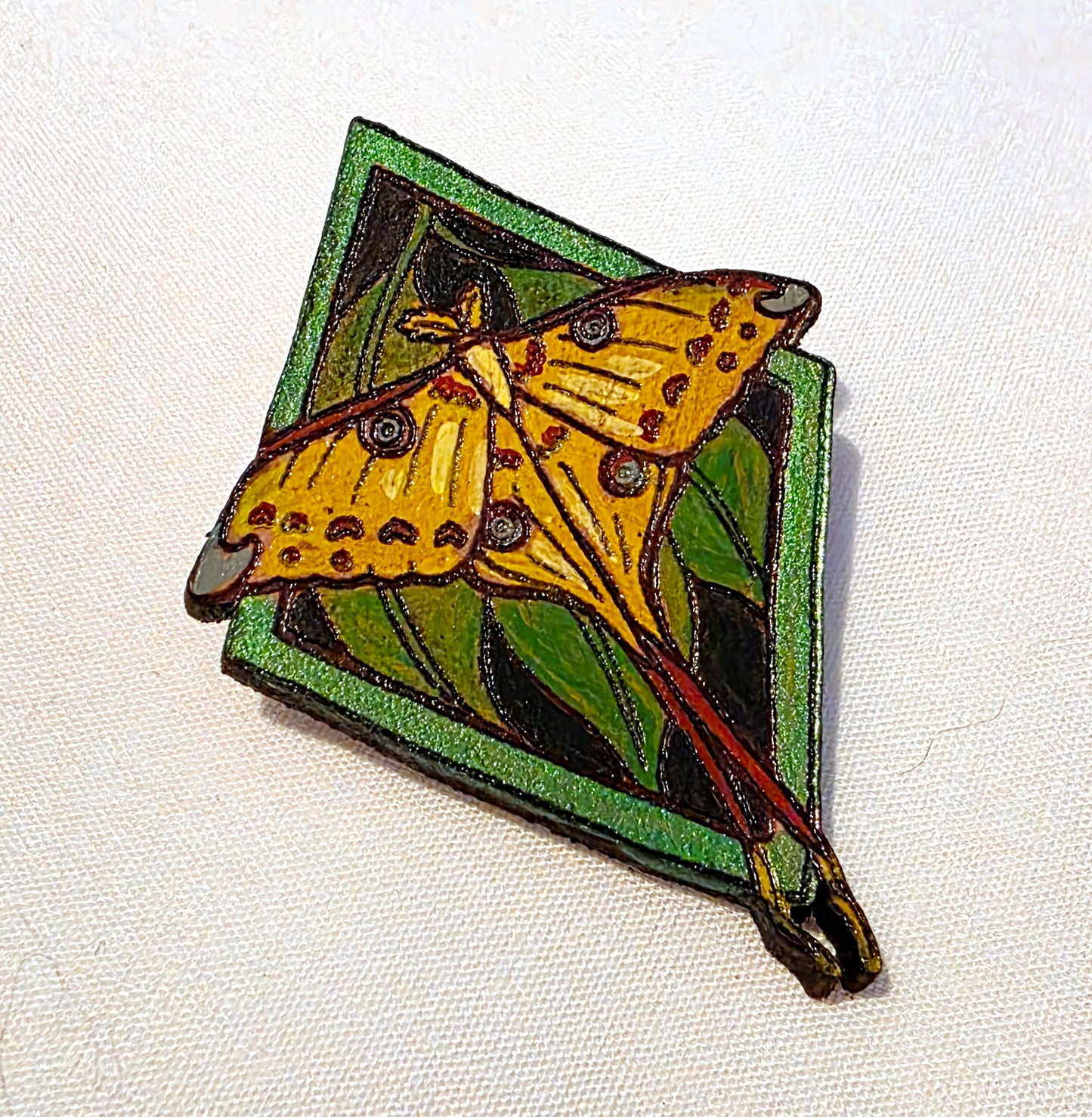 Comet Moth Leather Pin - August 2026 Limited Edition