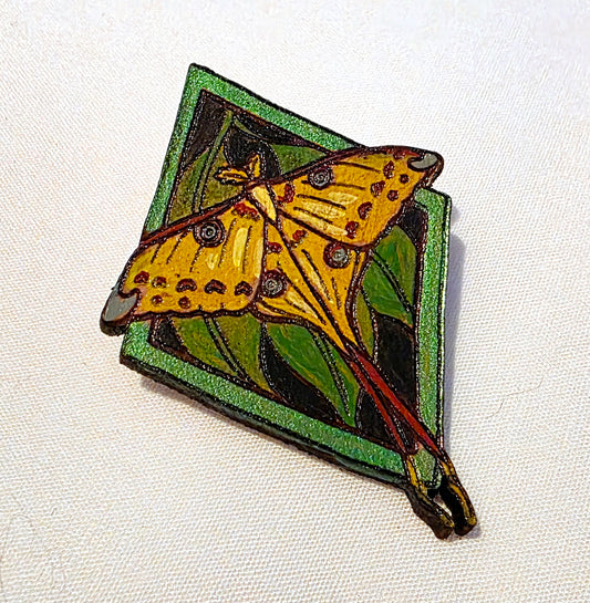 Comet Moth Leather Pin - August 2026 Limited Edition