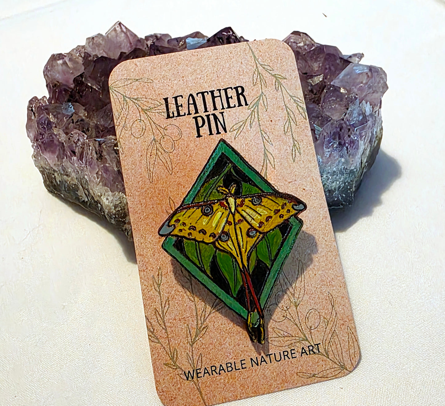 Comet Moth Leather Pin - August 2026 Limited Edition