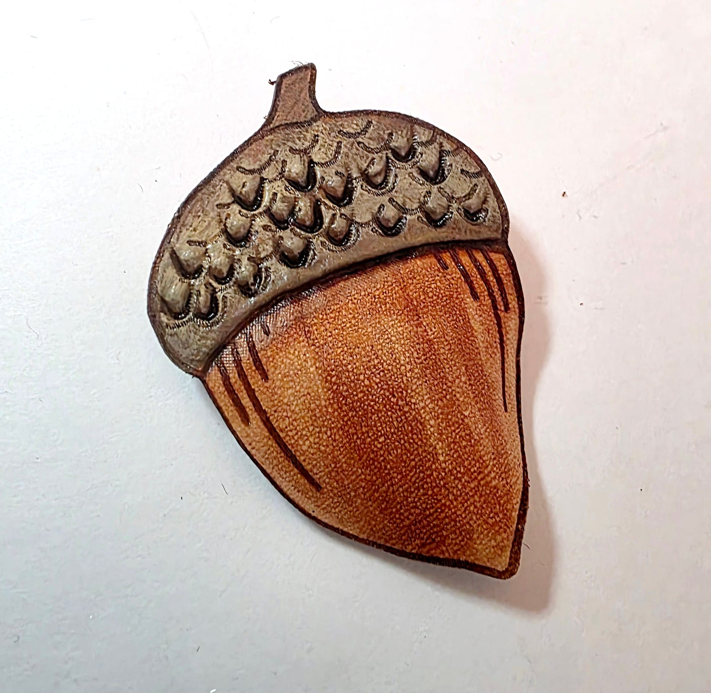 Acorn Leather Pin