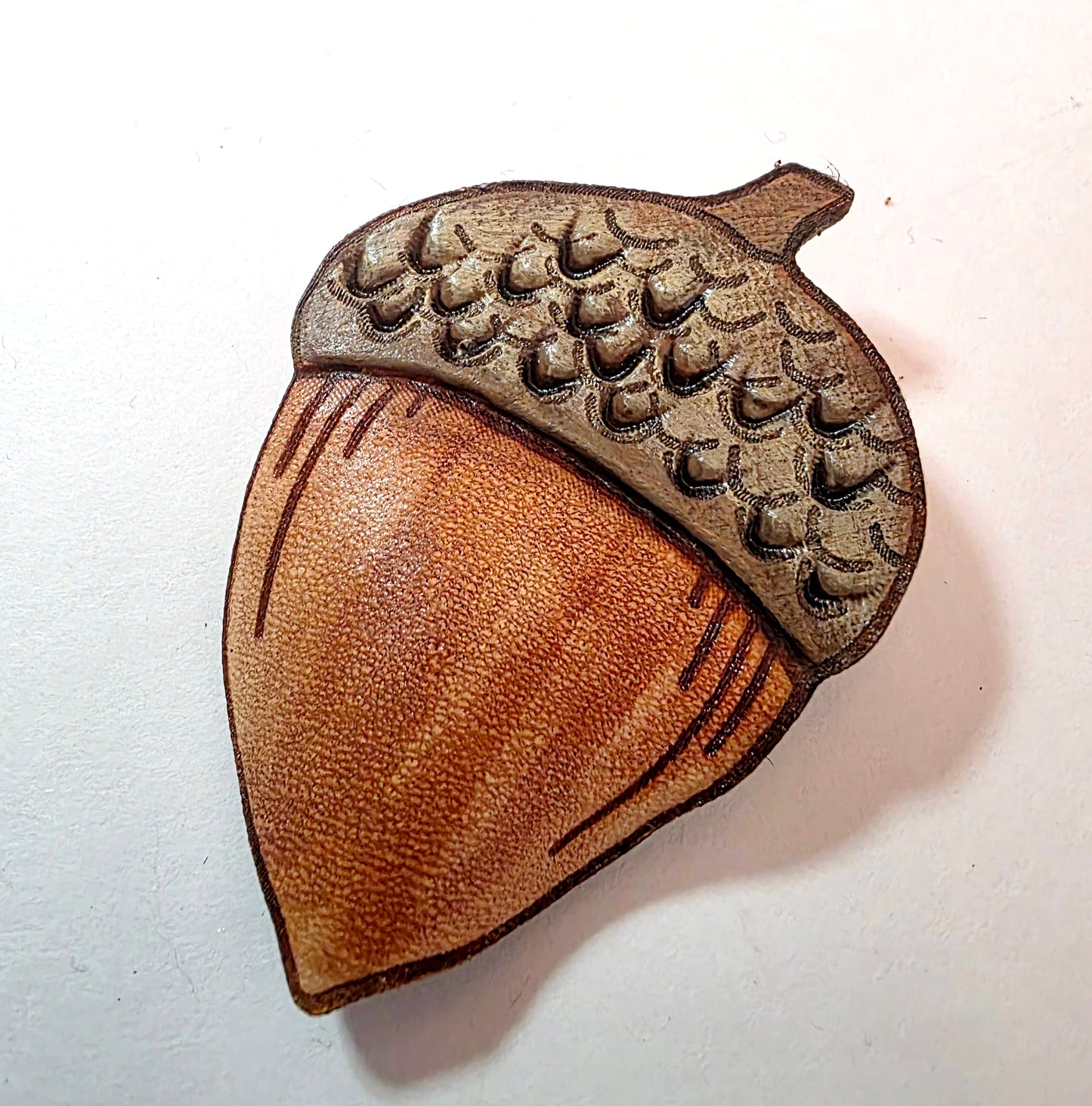 Acorn Leather Pin