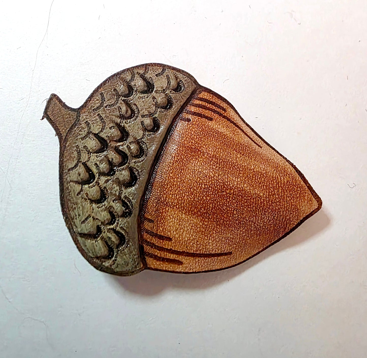 Acorn Leather Pin