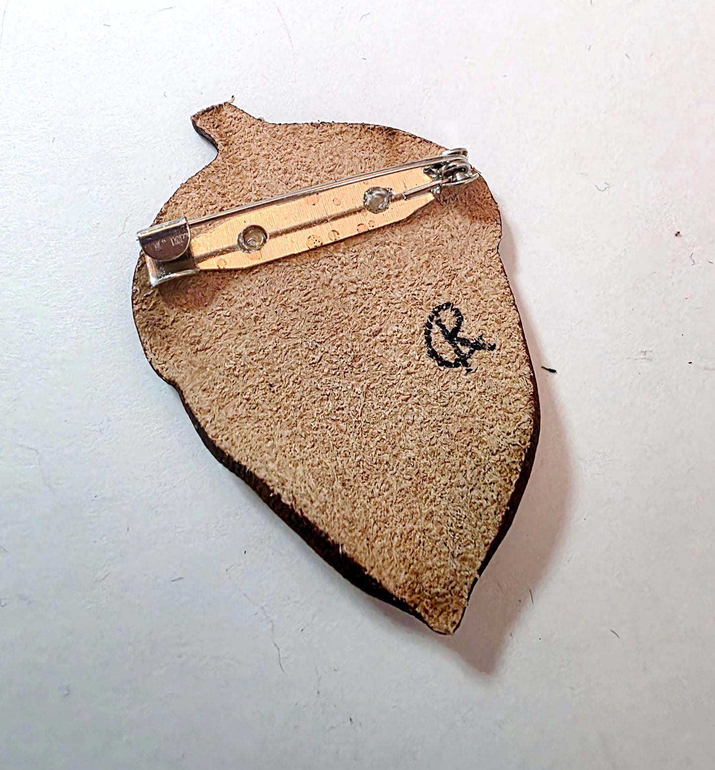 Acorn Leather Pin