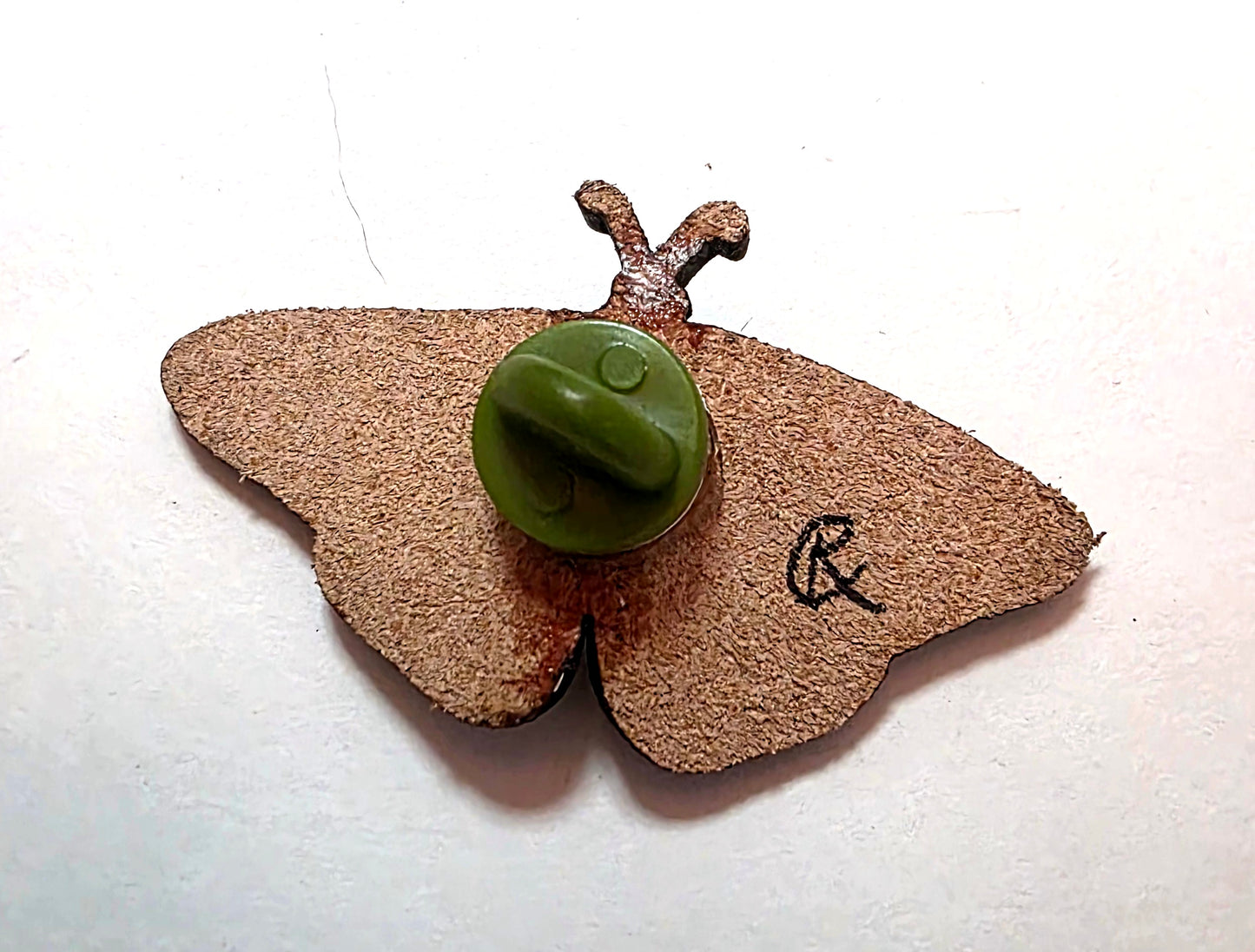 Monarch Butterfly Leather Nature Art Animal Pin