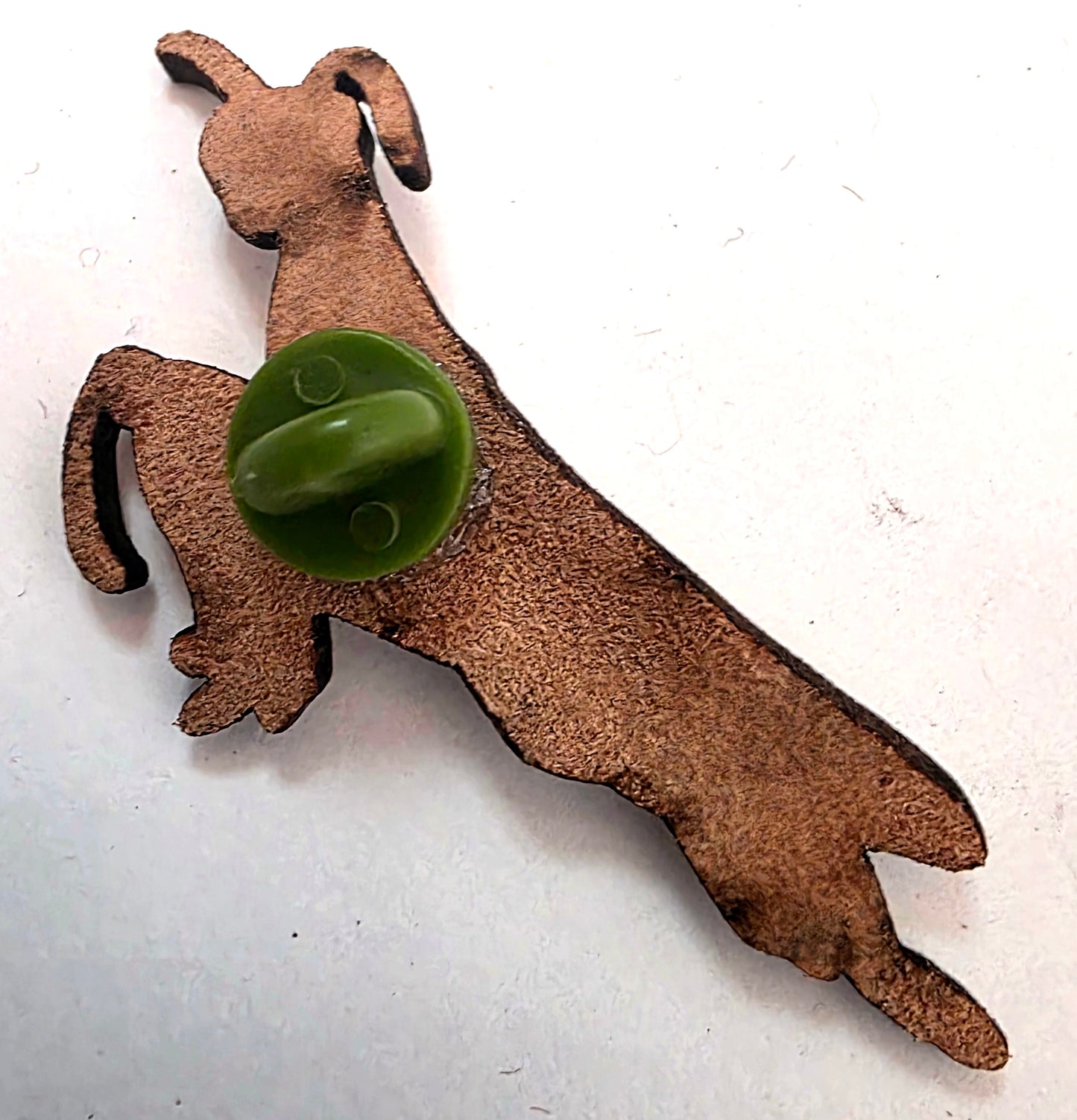 Praying Mantis Insect Leather Pin
