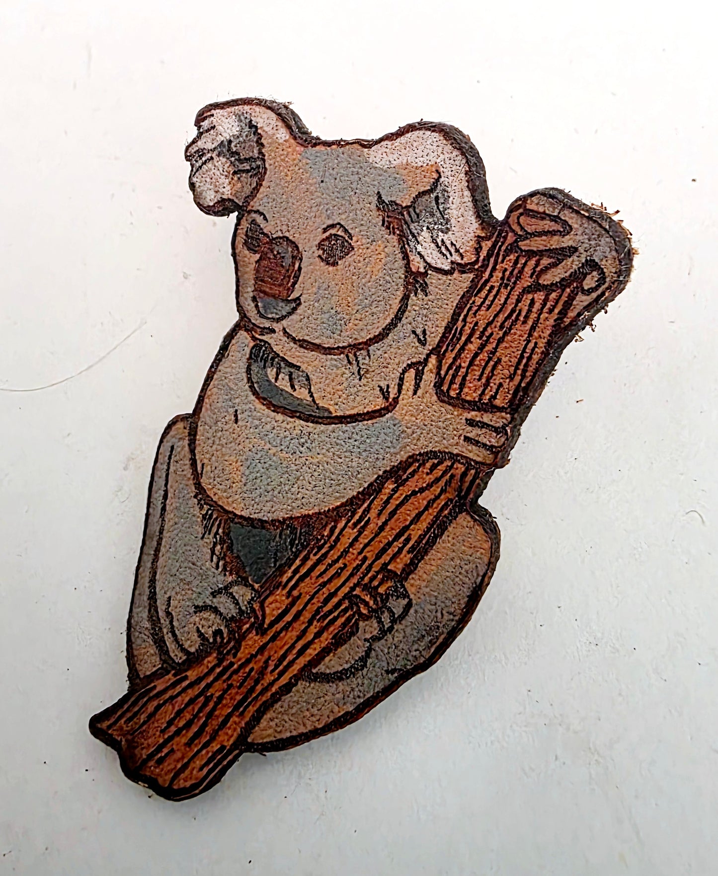 Koala Leather Nature Art Animal Pin