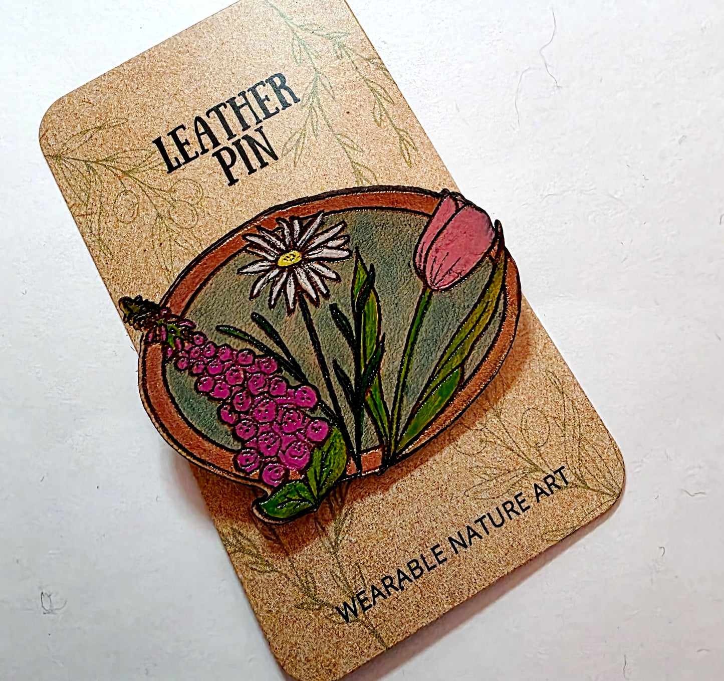 Foxglove Daisy Tulip - Subtle Protest Pin