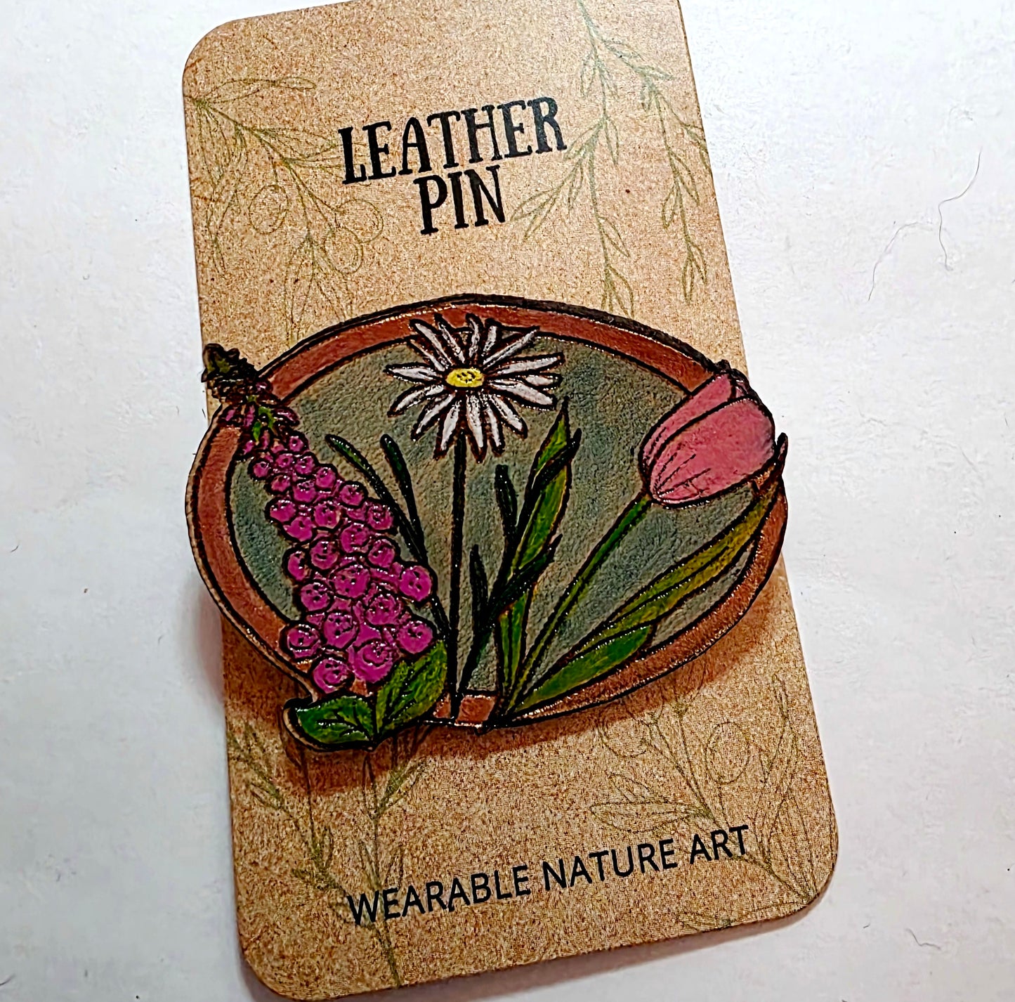 Foxglove Daisy Tulip - Subtle Protest Pin