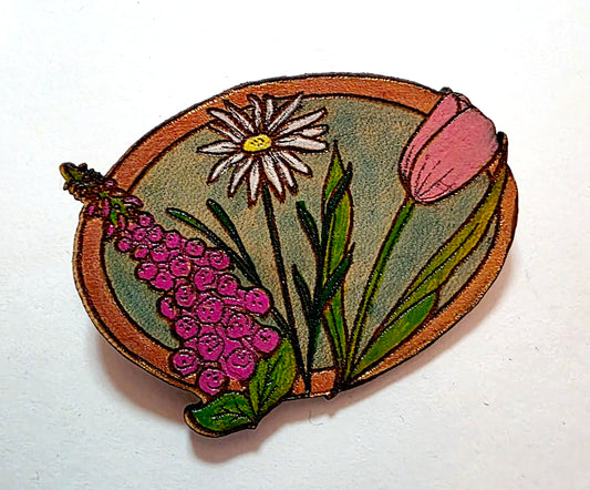 Foxglove Daisy Tulip - Subtle Protest Pin