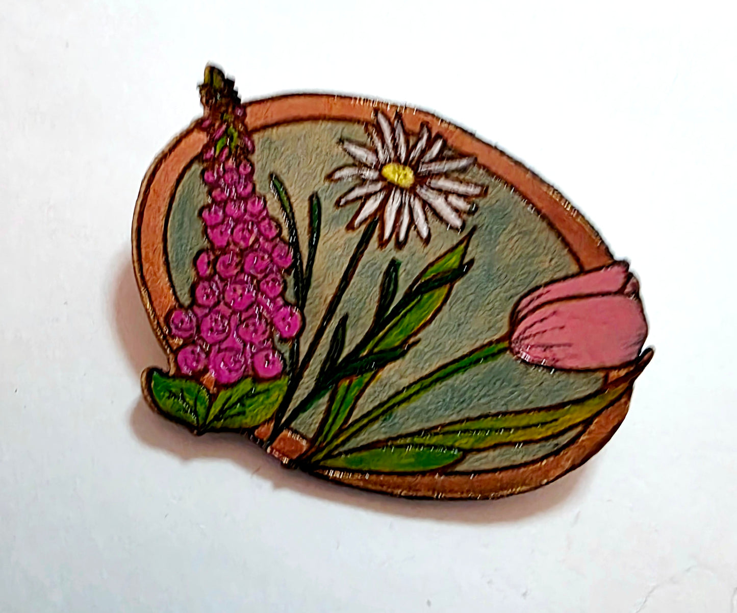 Foxglove Daisy Tulip - Subtle Protest Pin