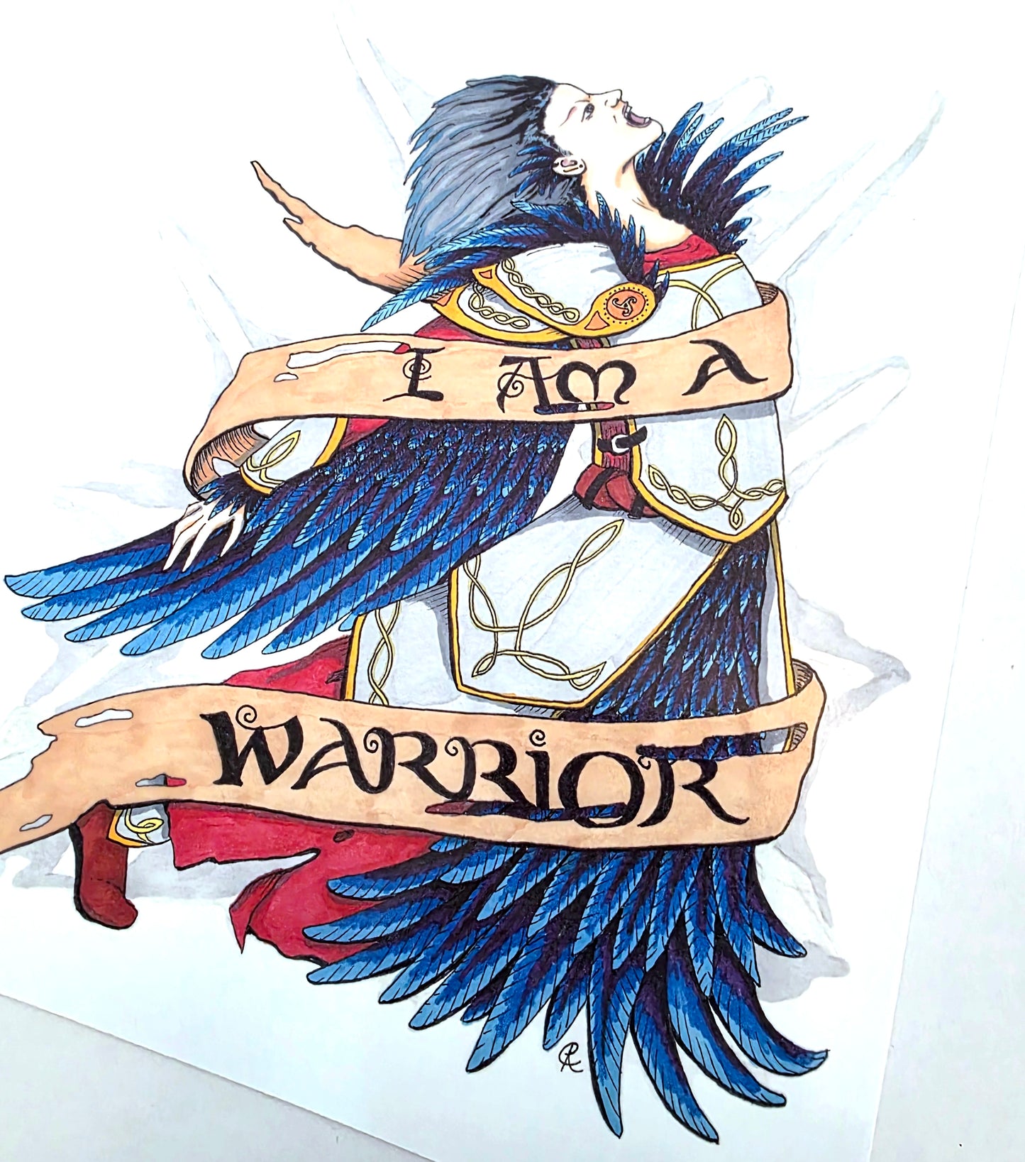 I Am A Warrior Morrigan Art Print